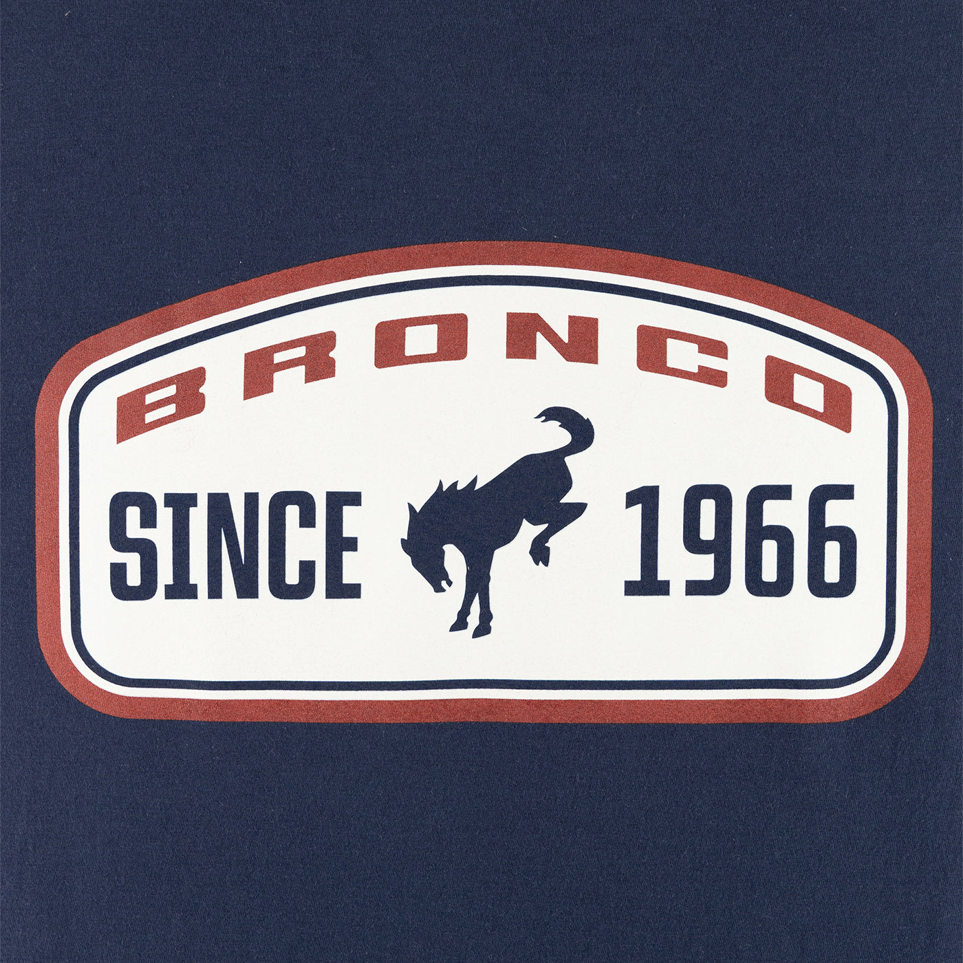 Bronco logo with 'Since 1966' text on a blue background