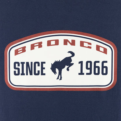 Bronco logo with 'Since 1966' text on a blue background