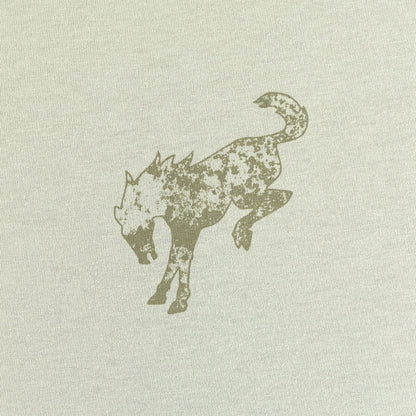 Silhouette of a horse on a textured beige background