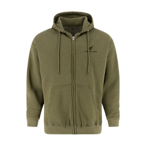 Dark green bronco zip up hoodie