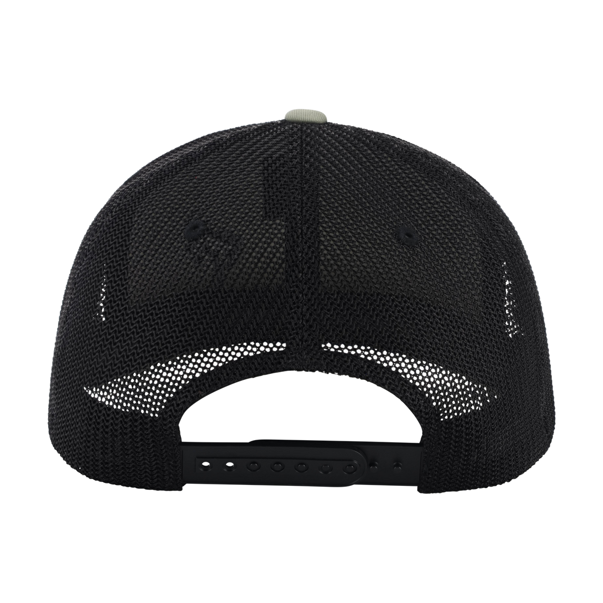 Black mesh cap on a white background