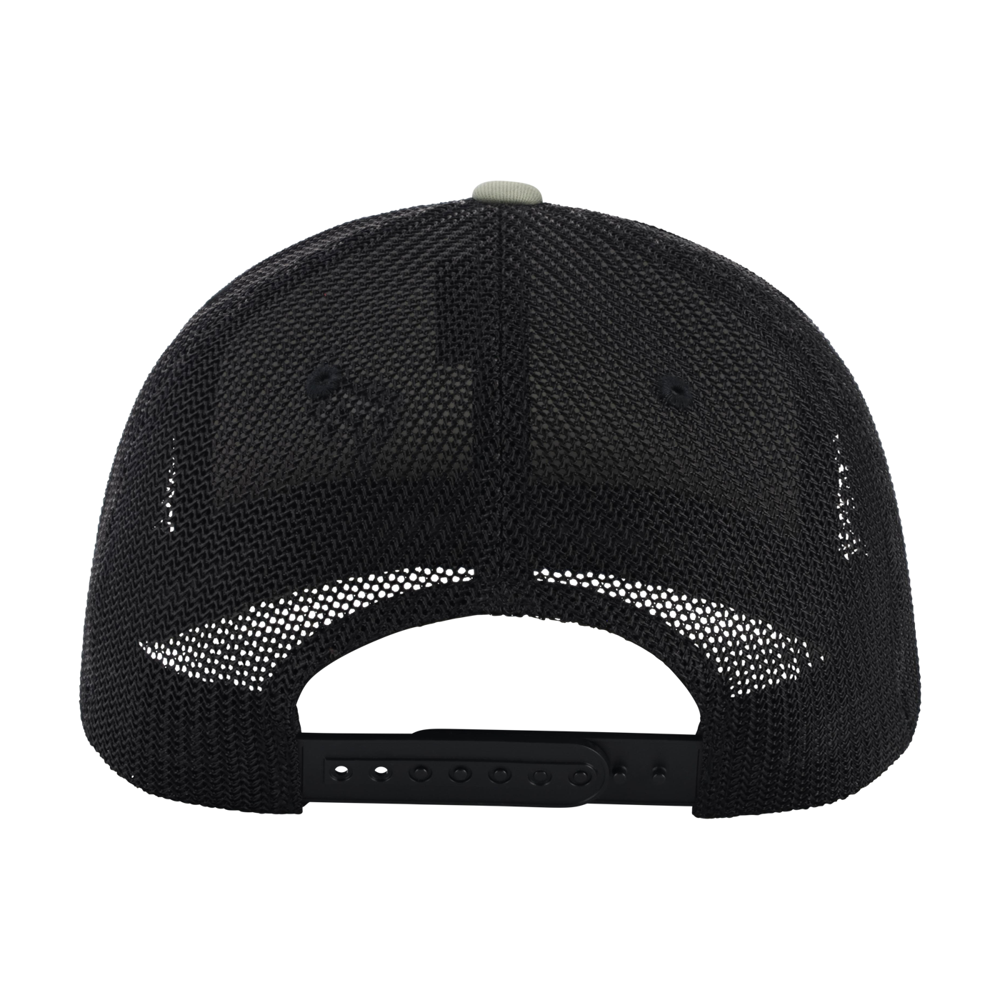 Black mesh cap on a white background