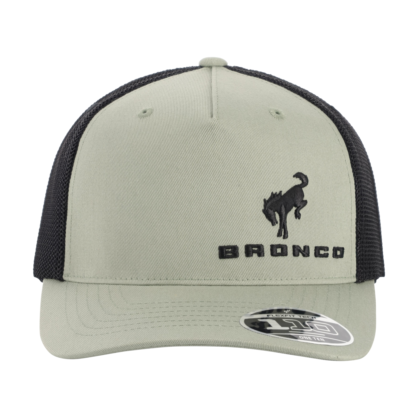 Gray and black cap with Bronco logo on a white background