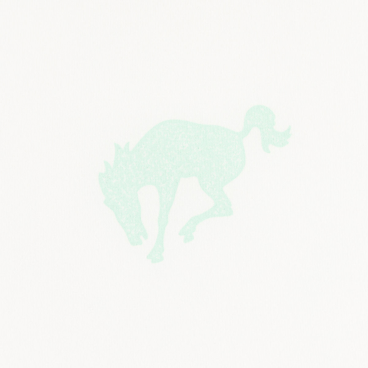 Light green Bronco horse on a white background