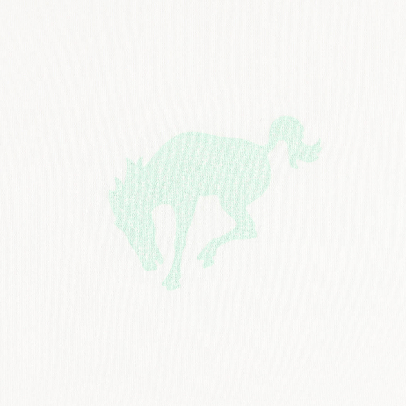 Light green Bronco horse on a white background
