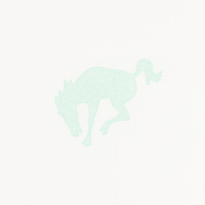 Light green Bronco horse on a white background