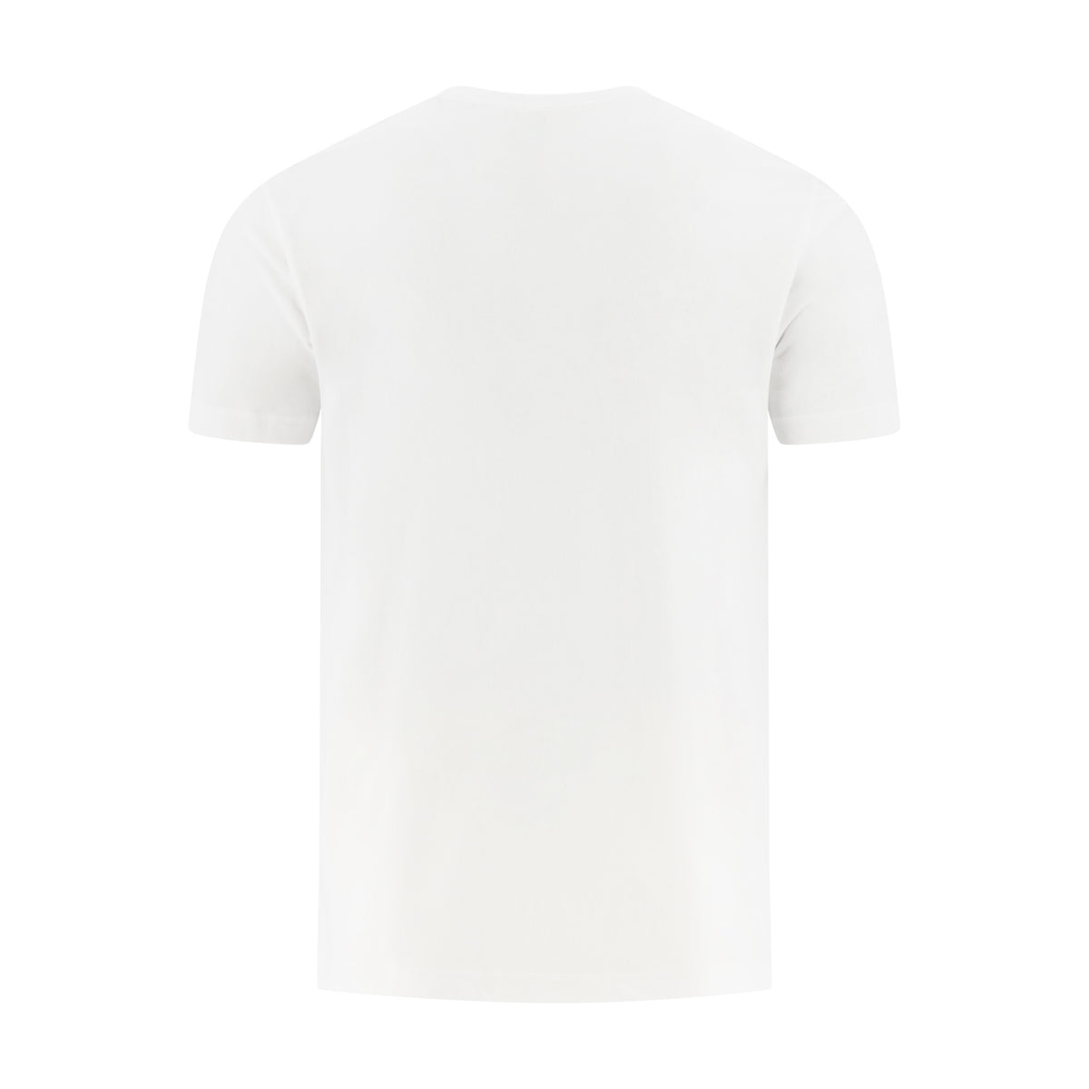 Plain white t-shirt on a light gray background