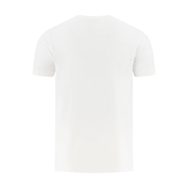 Plain white t-shirt on a light gray background