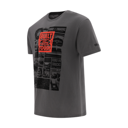 Gray t-shirt with Ford Trucks graphic on a white background