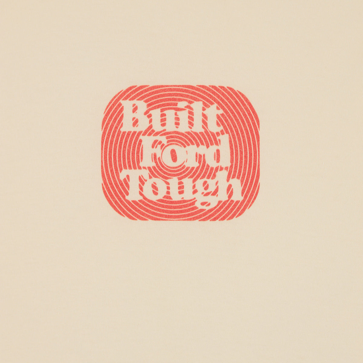 Built ford tough retro logo on a yellow background