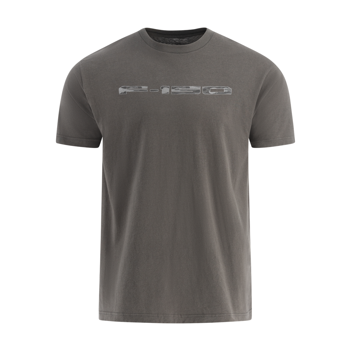 gray shirt with a camo f-150 logo