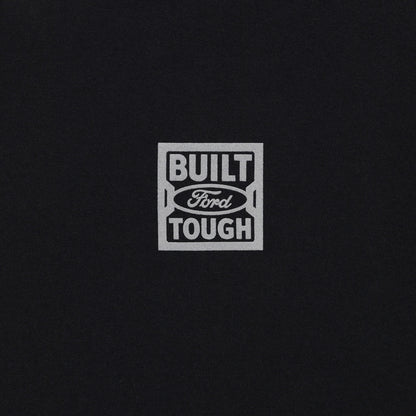 gray built ford tough logo on a black background