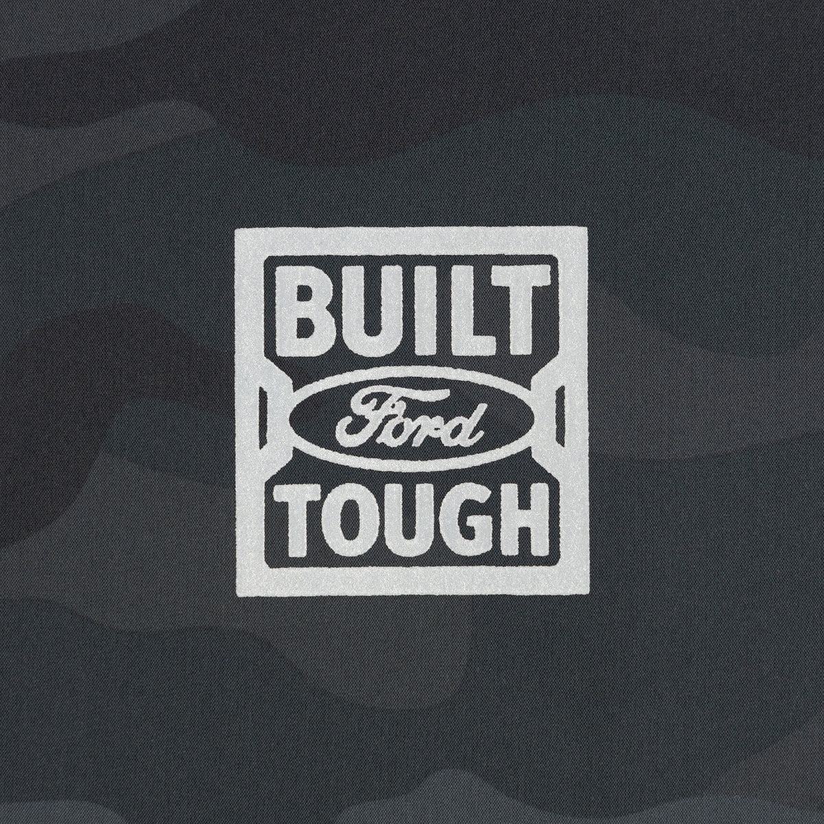 Ford 'Built Ford Tough' logo on a camouflage background