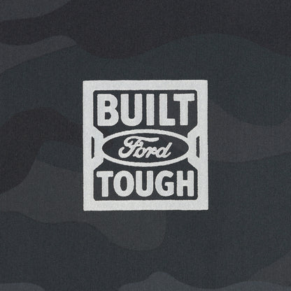 Ford 'Built Ford Tough' logo on a camouflage background