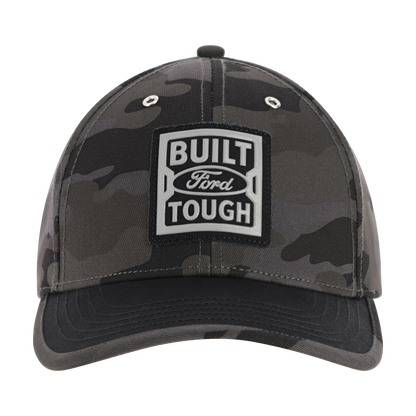 Camouflage cap with 'Built Ford Tough' logo on a white background