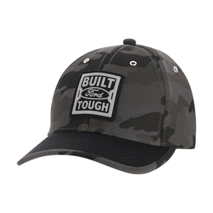built ford tough logo on a camo gray hat