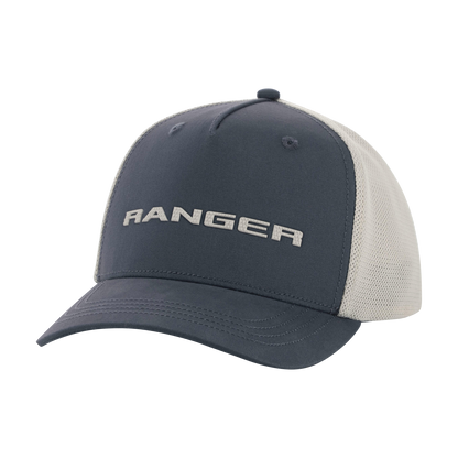 Gray and beige cap with 'RANGER' logo on a white background