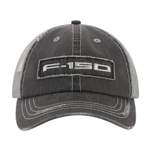 Gray and black cap with 'F-150' logo on a white background
