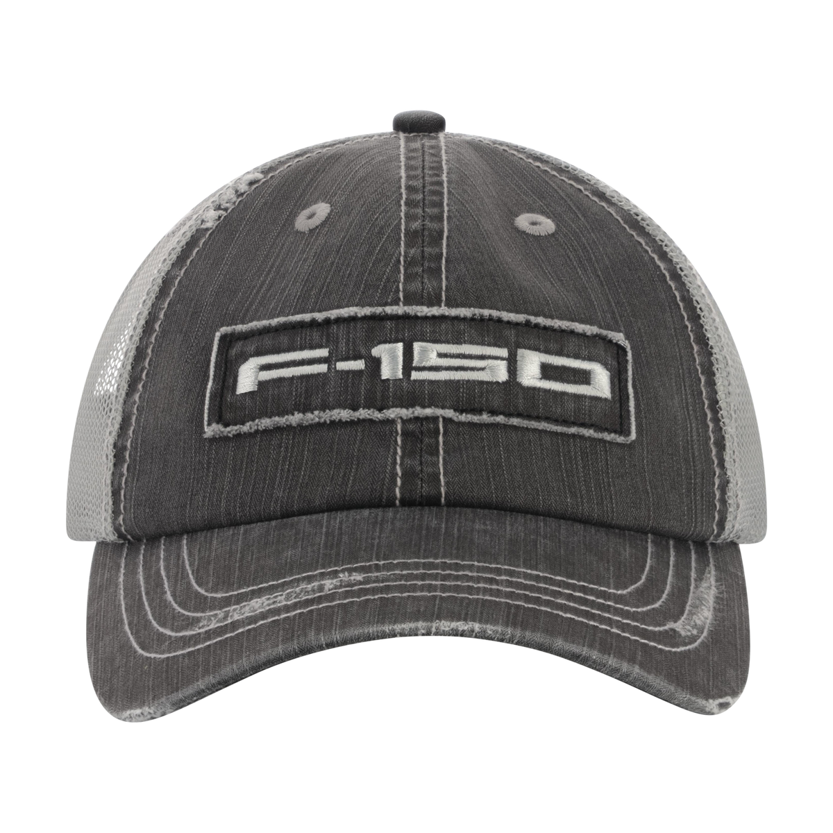Gray and black cap with 'F-150' logo on a white background