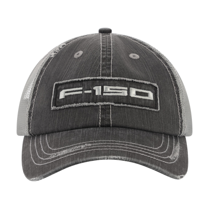 Gray and black cap with 'F-150' logo on a white background
