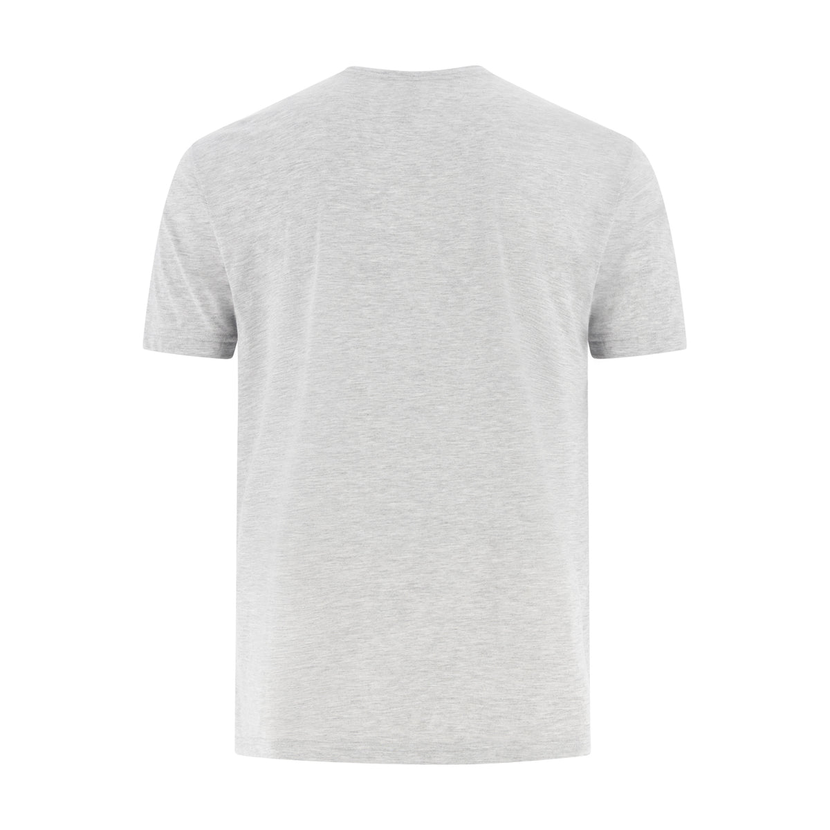 back of a gray t-shirt on a white background
