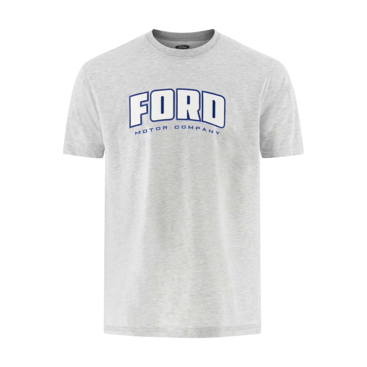 applique Ford motor company on a gray t-shirt 