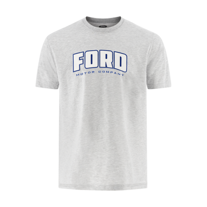 applique Ford motor company on a gray t-shirt 
