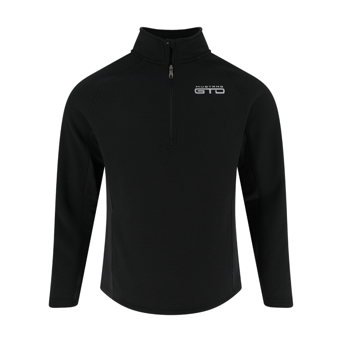 black Mustang GTD quarter zip on a white background