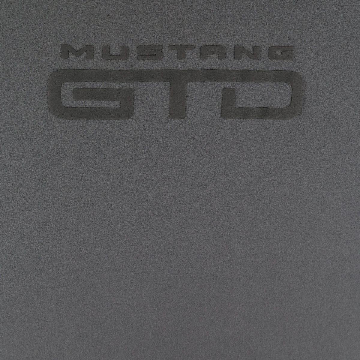 Mustang GTD logo on a gray background