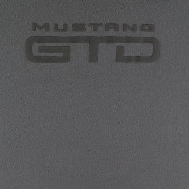 Mustang GTD logo on a gray background