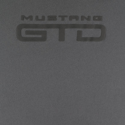 Mustang GTD logo on a gray background