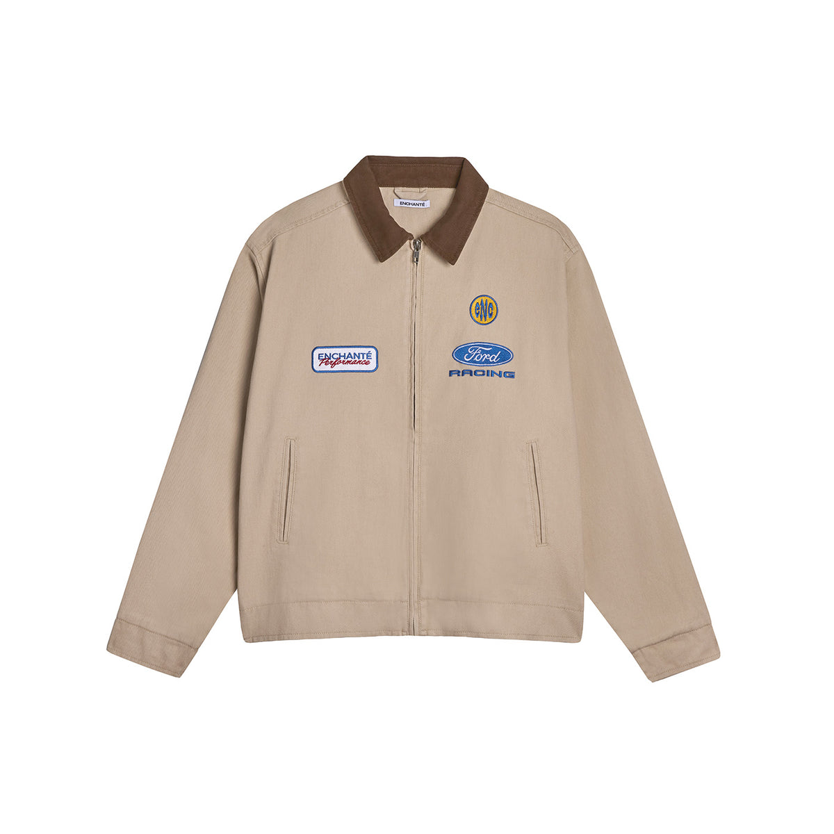 tann Ford Racing x Enchante zip up jacket with patches