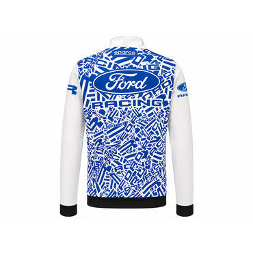 Ford racing and sparco camo blue and white racing jacket
