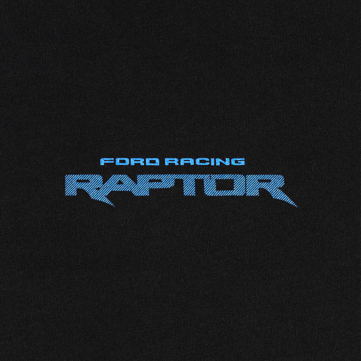 Ford Racing raptor text on a black background