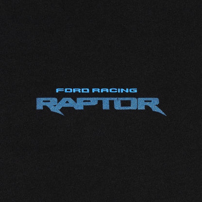 Ford Racing raptor text on a black background
