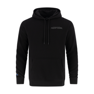 black ford racing hoodie with a raptor logo