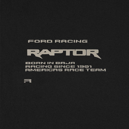 Ford Racing baja born in baja text on a black background