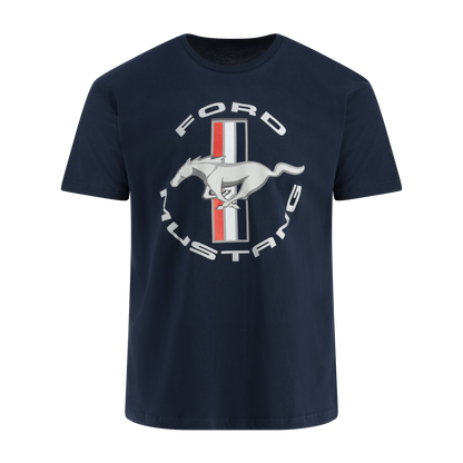 Ford Mustang Tribar Logo Mens Short Sleeve T-Shirt