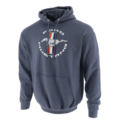 Ford  Mustang Men's Tribar Pullover Hooded Fleece - Front View