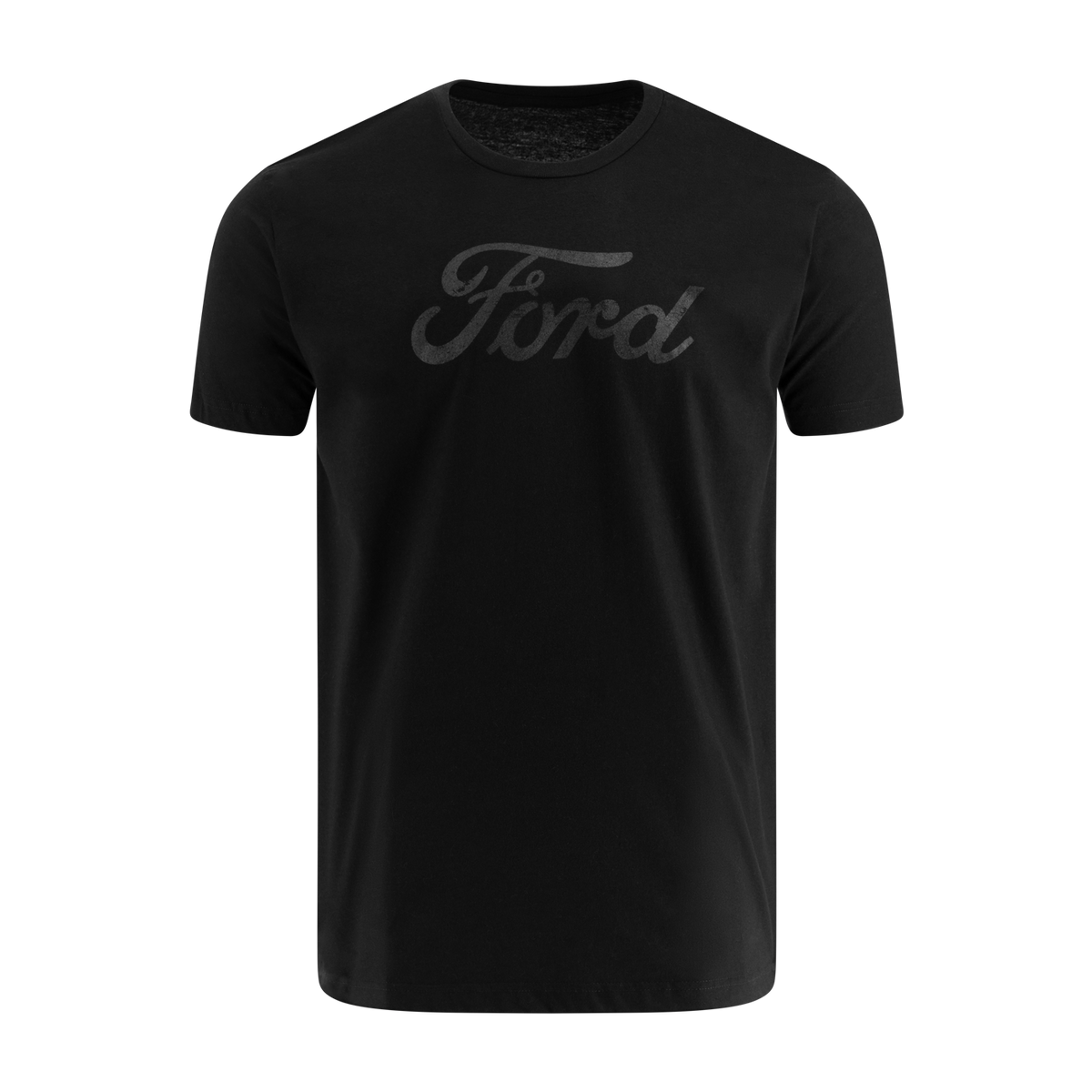 Black t-shirt with 'Ford' logo on a white background
