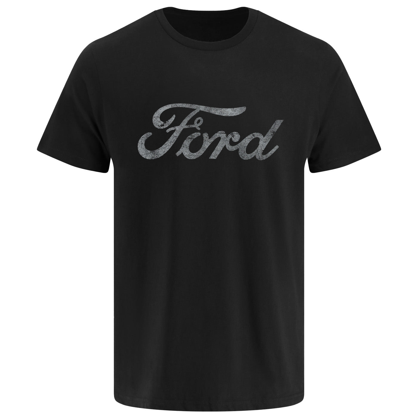 Ford Mens Distressed Script Short Sleeve T-Shirt