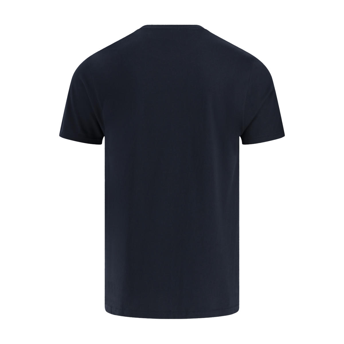 navy blue t-shirt on a white background