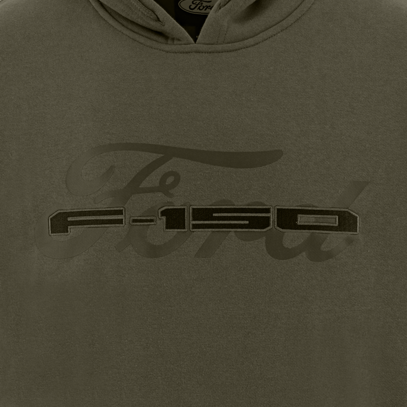 Ford Trucks Men's F-150 Embroidered Hooded Pullover Fleece - Close Up