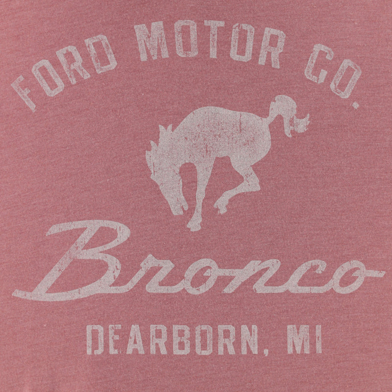 Ford Bronco Women's Vintage Logo V-Neck T-Shirt - Close Up