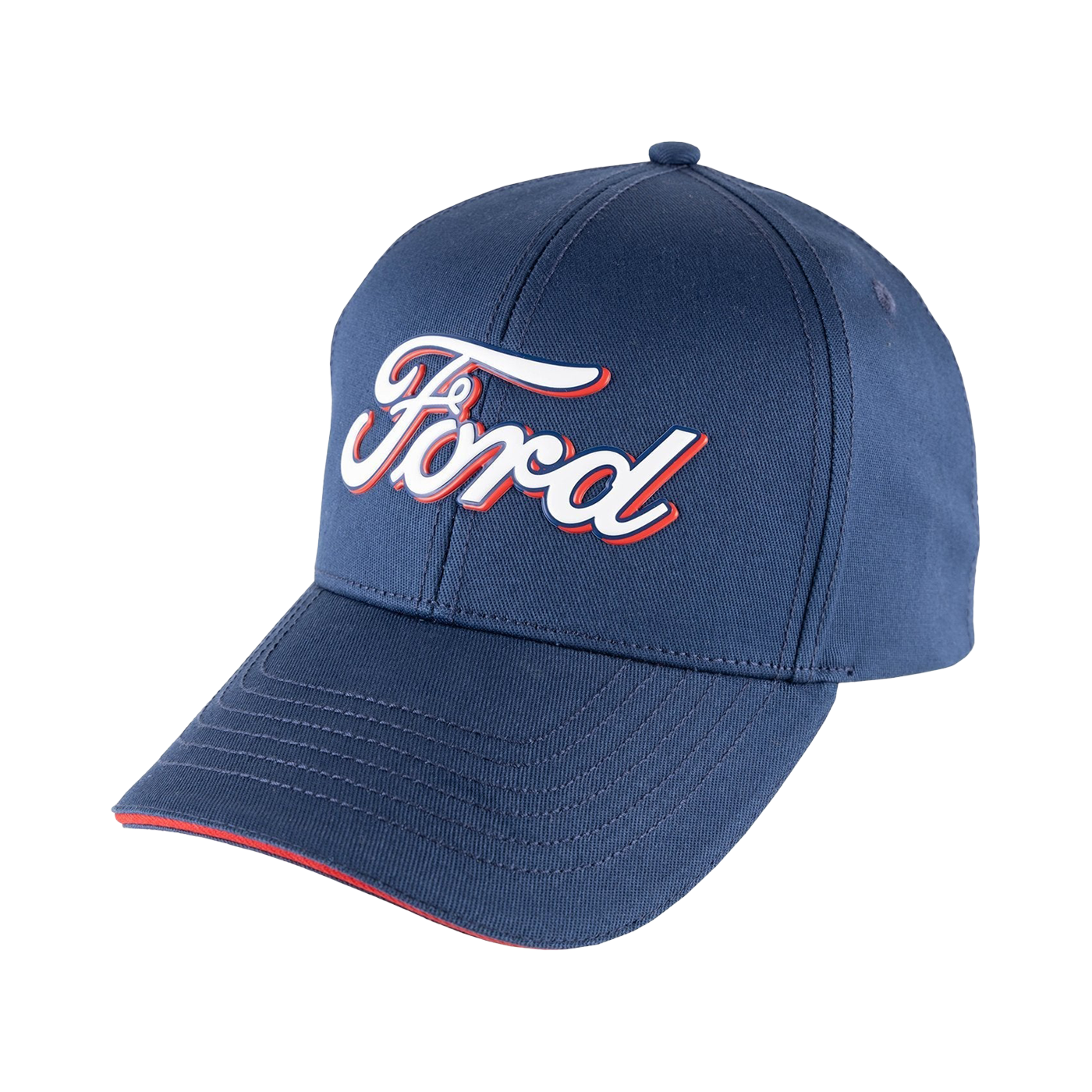 Blue cap with 'Ford' logo on a white background