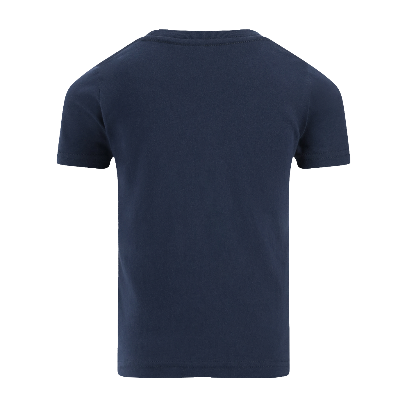 Navy blue t-shirt on a white background
