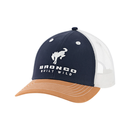 Ford Bronco Built Wild Navy White Mesh Back Snapback Hat