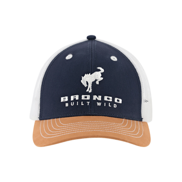 Ford Bronco Built Wild Navy White Mesh Back Snapback Hat