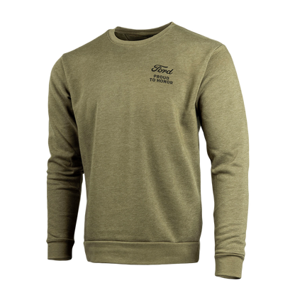 Ford Proud To Honor Men's Crewneck Fleece- Official Ford Merchandise