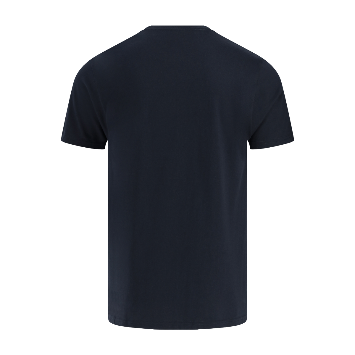 Black t-shirt on a white background